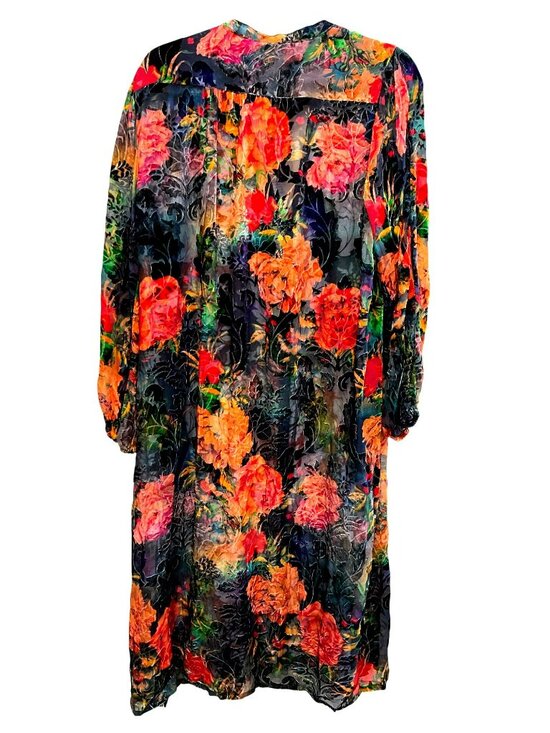 Johnny Was Renna Burnout Midi Floral Shift Dress Medium New - Picture 9 of 9